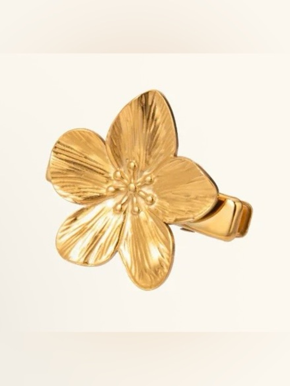 Gold Flower “Natalie” Hair Clip - Women Hair Accessory